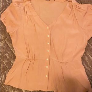 J. Crew peplum blouse in salmon